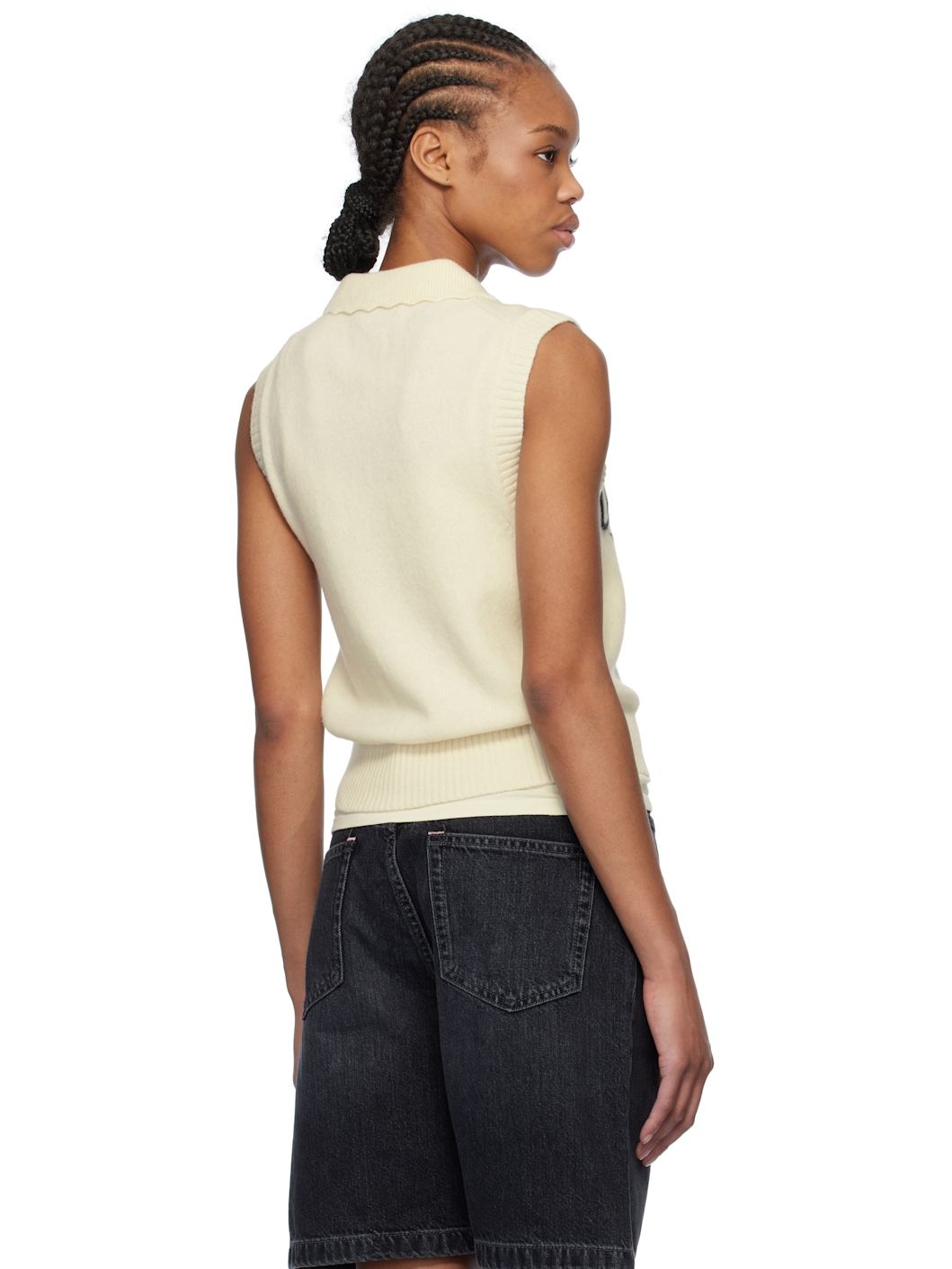 Off-White Graphic Wool Mix Collar Vest - 3