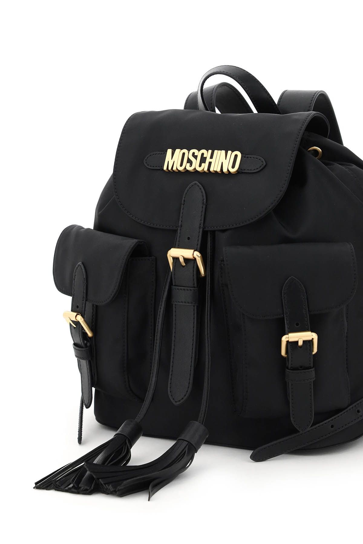 BACKPACK WITH TASSELS AND LOGO - 3