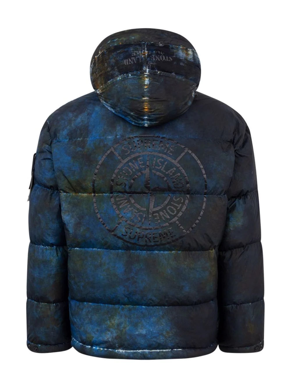 x Stone Island painted padded jacket - 2