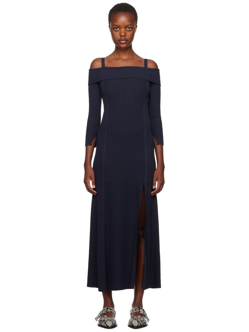 Navy Off-The-Shoulder Maxi Dress 1