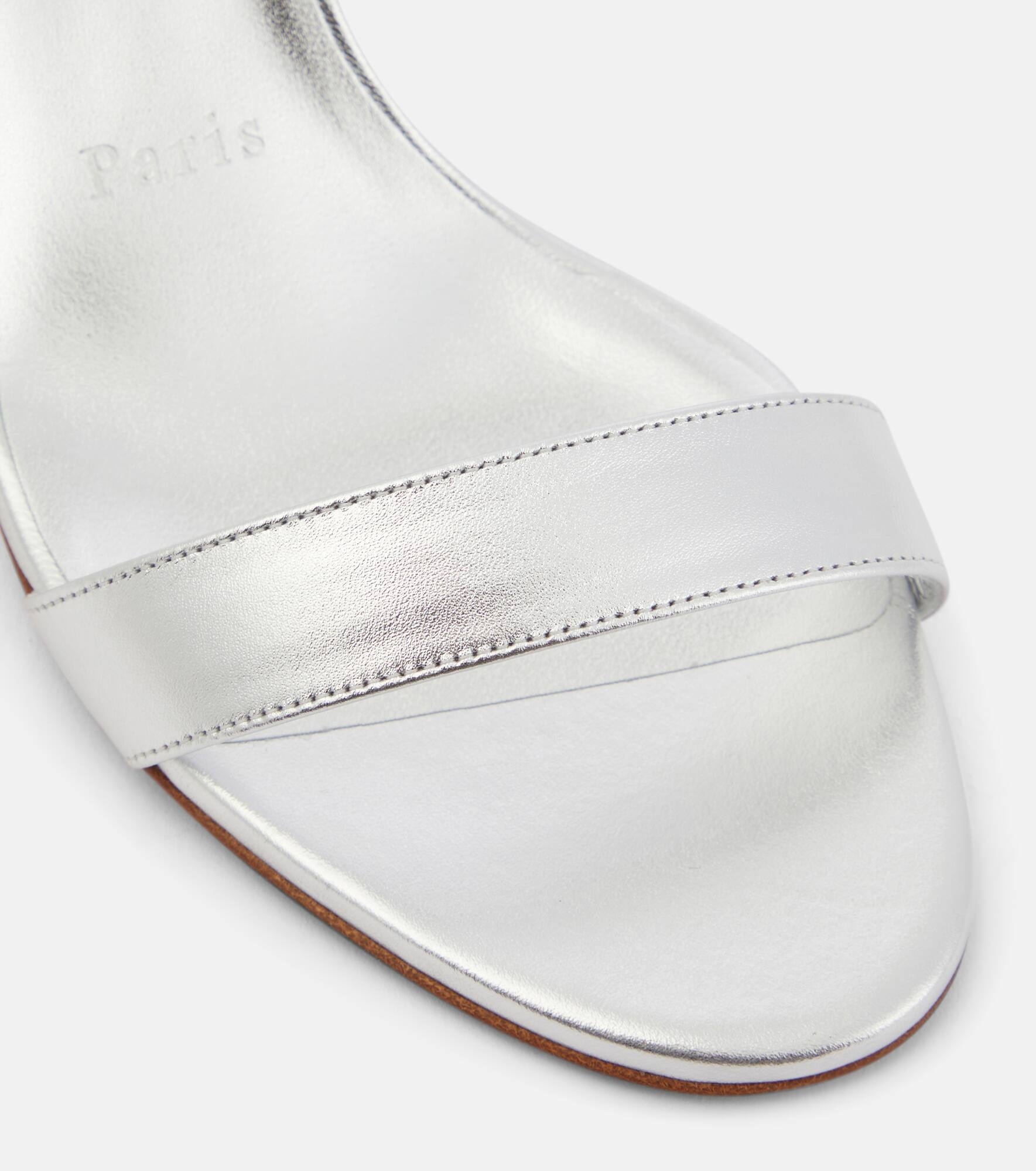 Choca Girl 70 metallic leather sandals - 6
