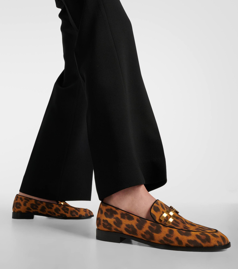 Brandi leopard-print leather loafers 4