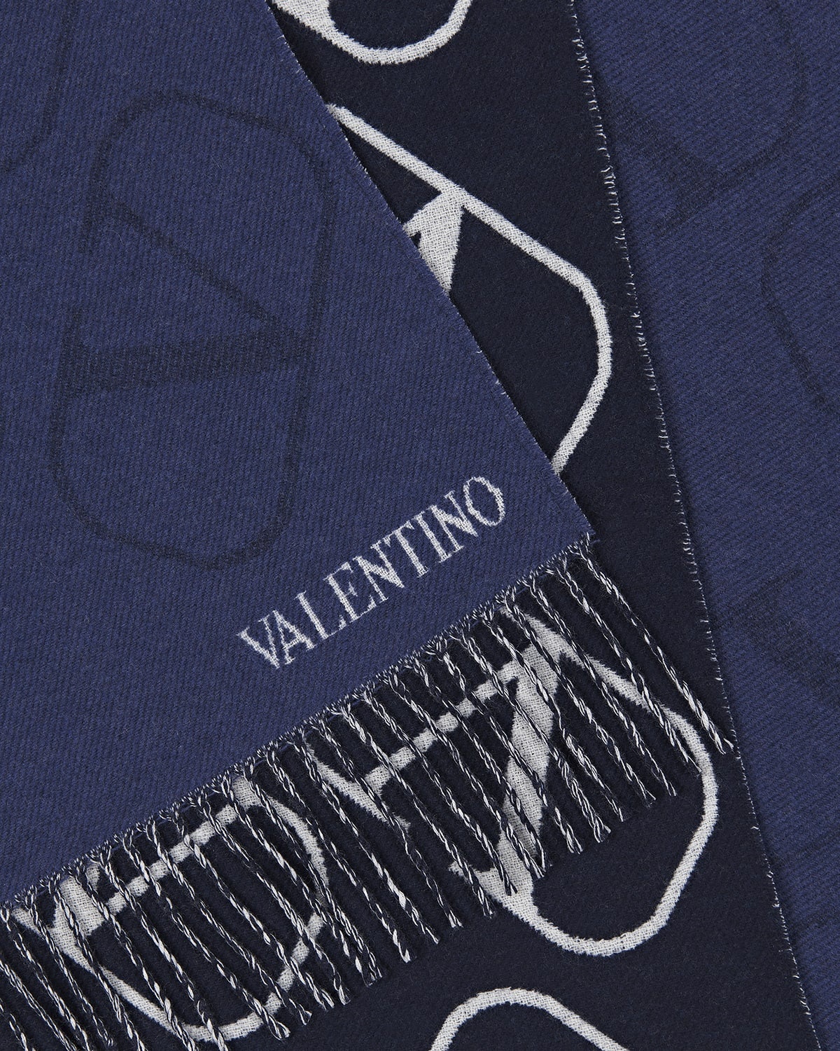 V-Logo Signature Cashmere & Wool Scarf - 4