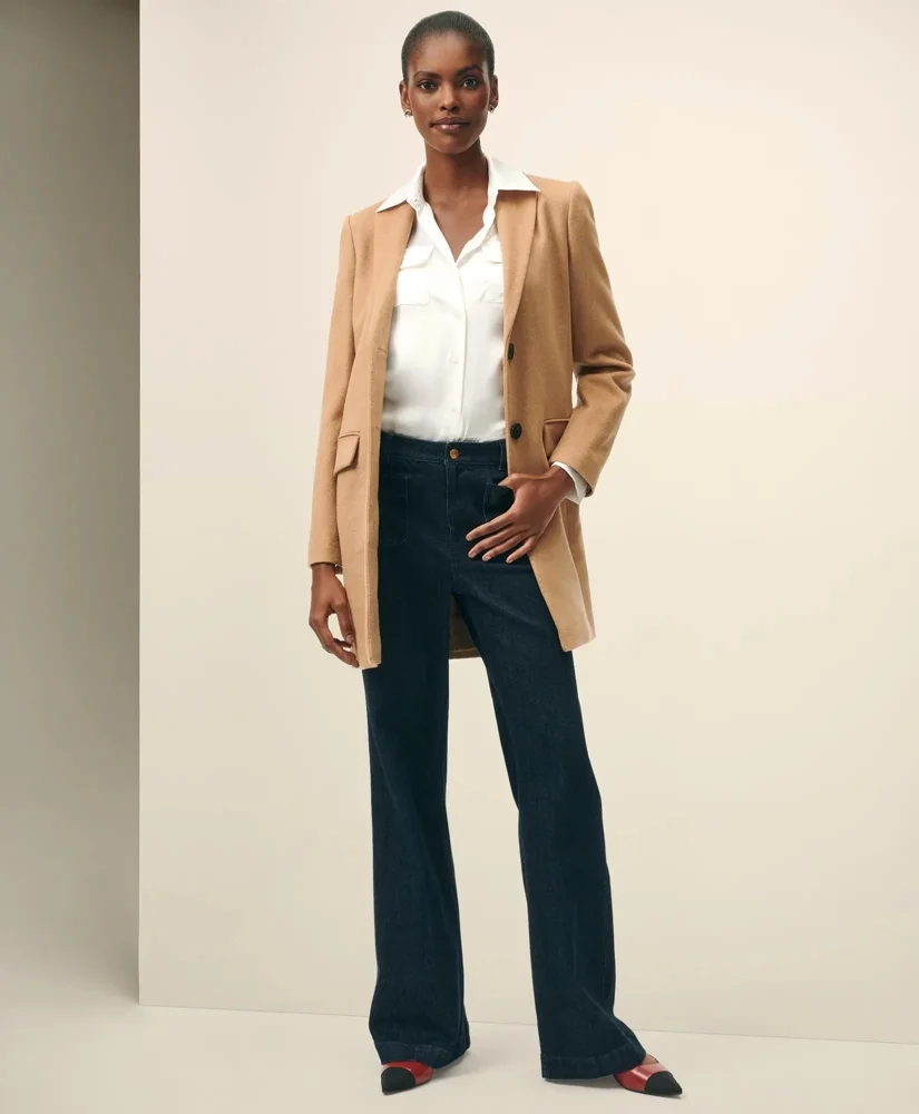 Camel Hair Car Coat - 1