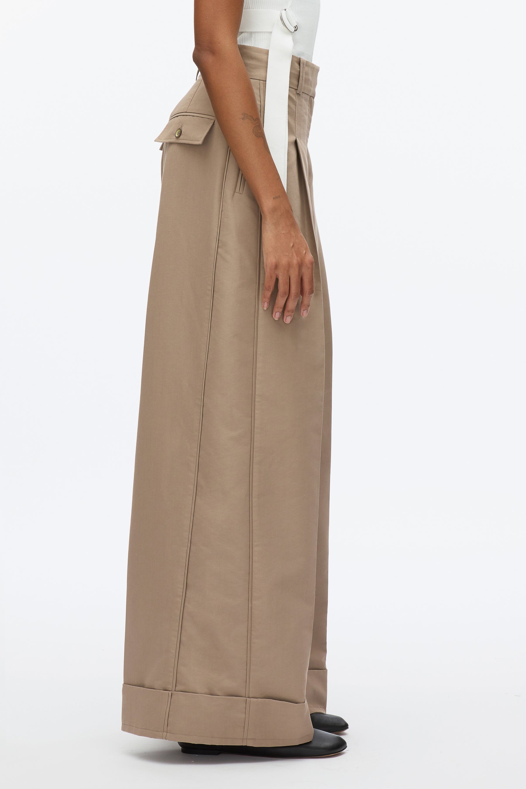 Pleated Wide Leg Trouser - 3