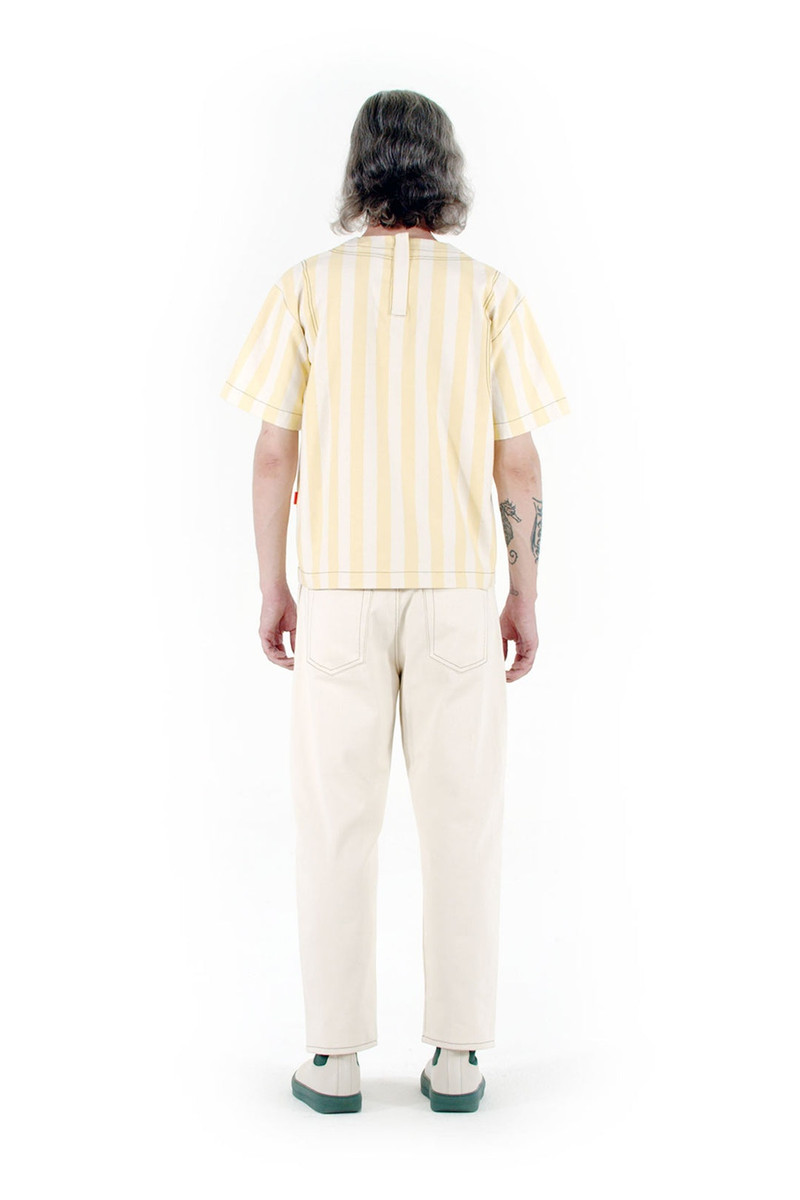 SUNNEI STRIPED T-SHIRT / ecru & yellow outlook