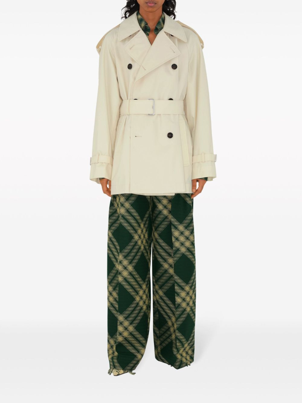 Burberry Short Belted Trench Coat - 6