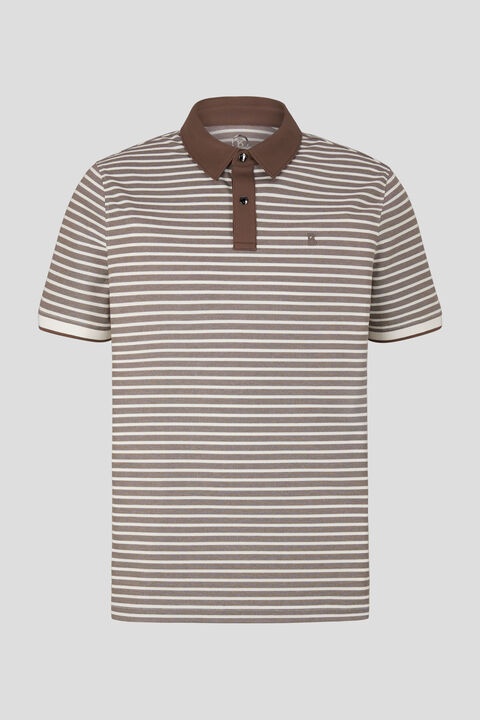 Timo Polo shirt in Brown/White - 1
