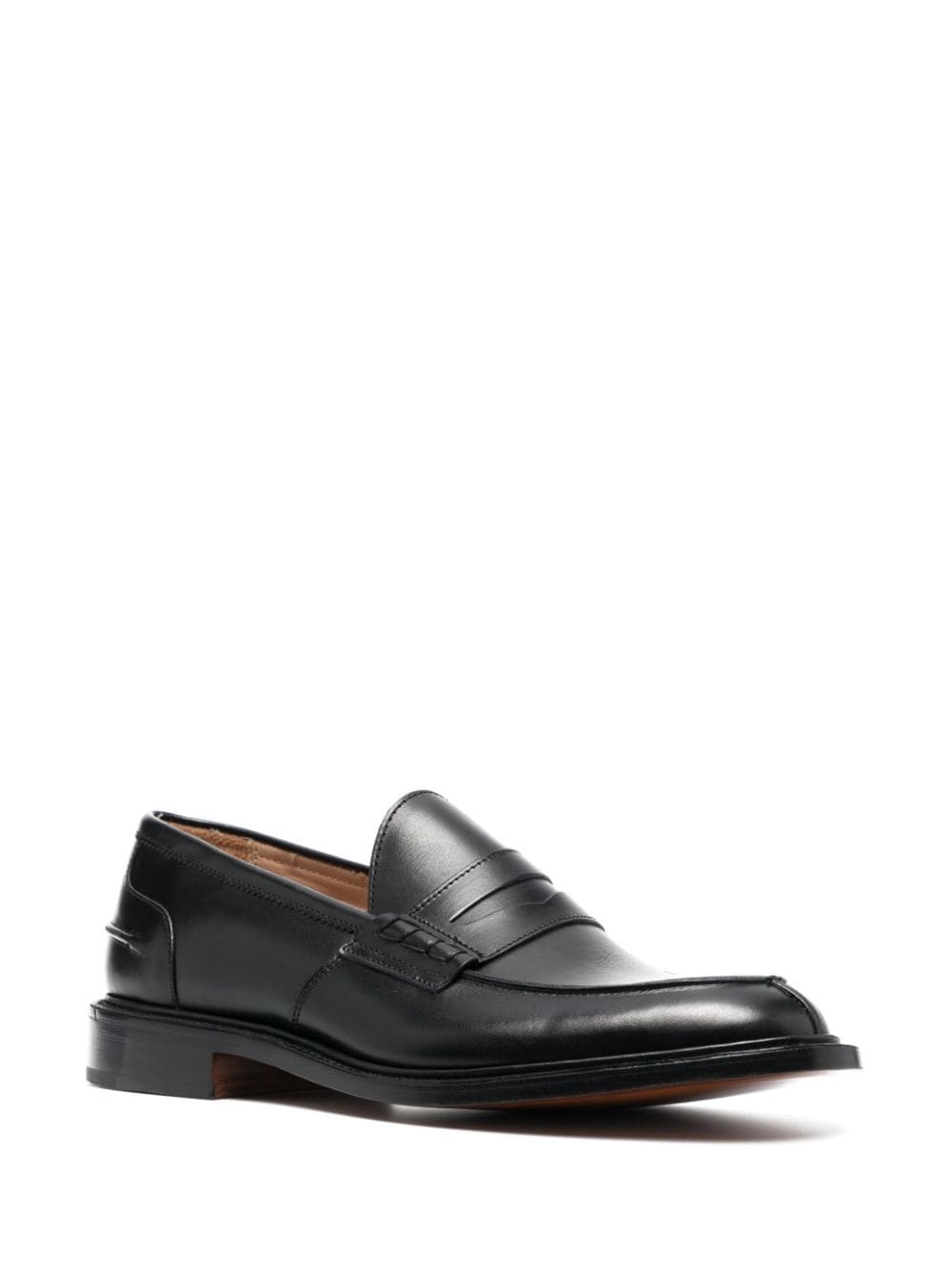 almond toe leather loafers - 2