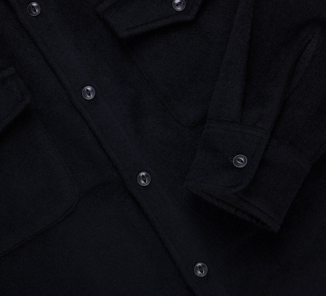 USN Overshirt - Black Wool/Angora - 4