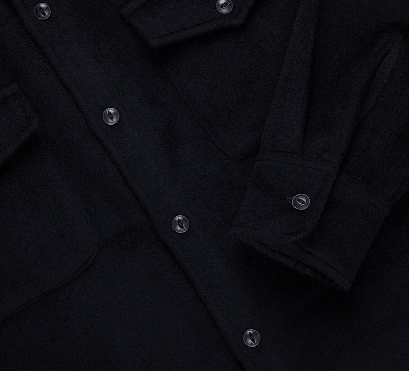 USN Overshirt - Black Wool/Angora 4