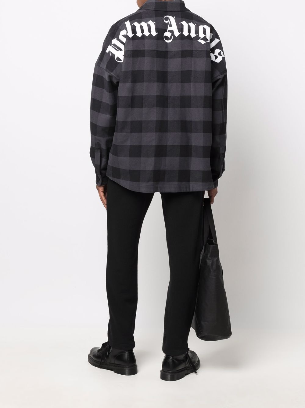 Classic-logo checked overshirt - 2