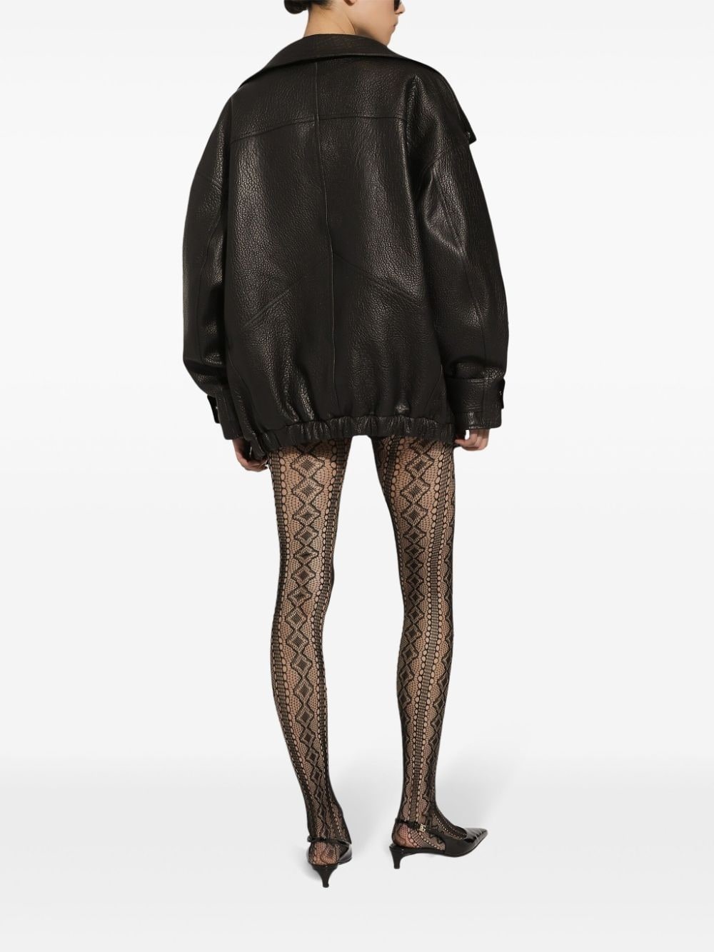 leather biker jacket - 4