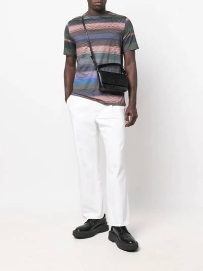 Paul Smith check-print striped T-shirt outlook