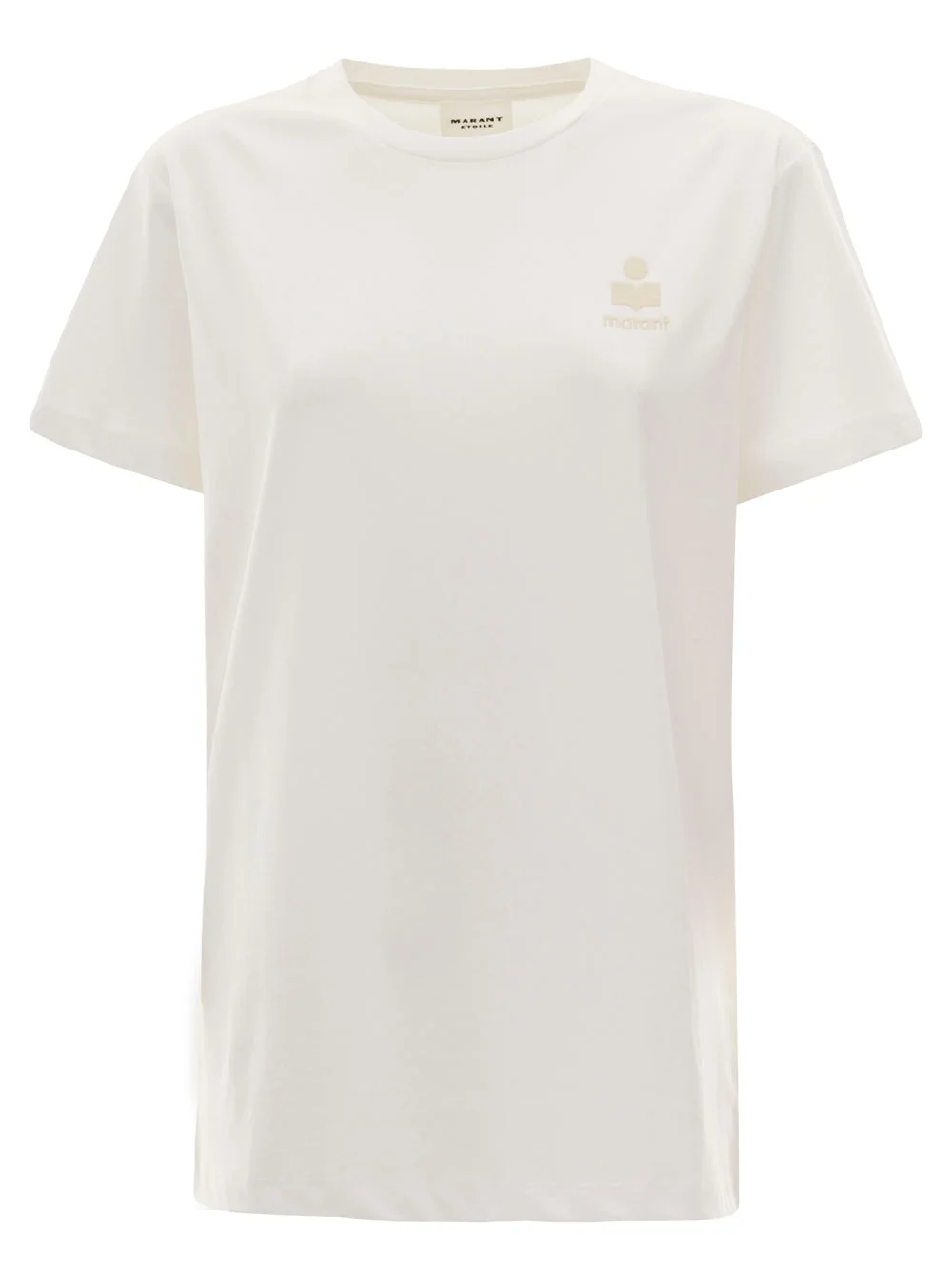 Isabel Marant Etoile Women 'Aby' White Crewneck T-Shirt With Small Logo Print Woman Isabel Marant Et - 1