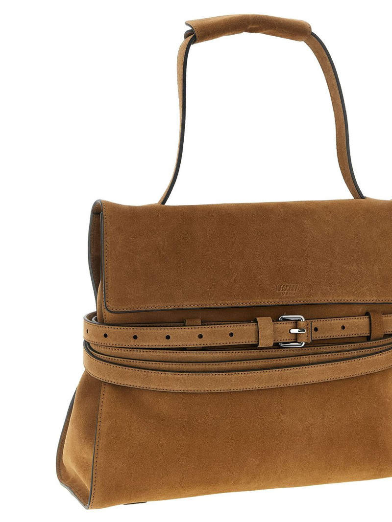 medium Tie Me belt-detail suede shoulder bag 3