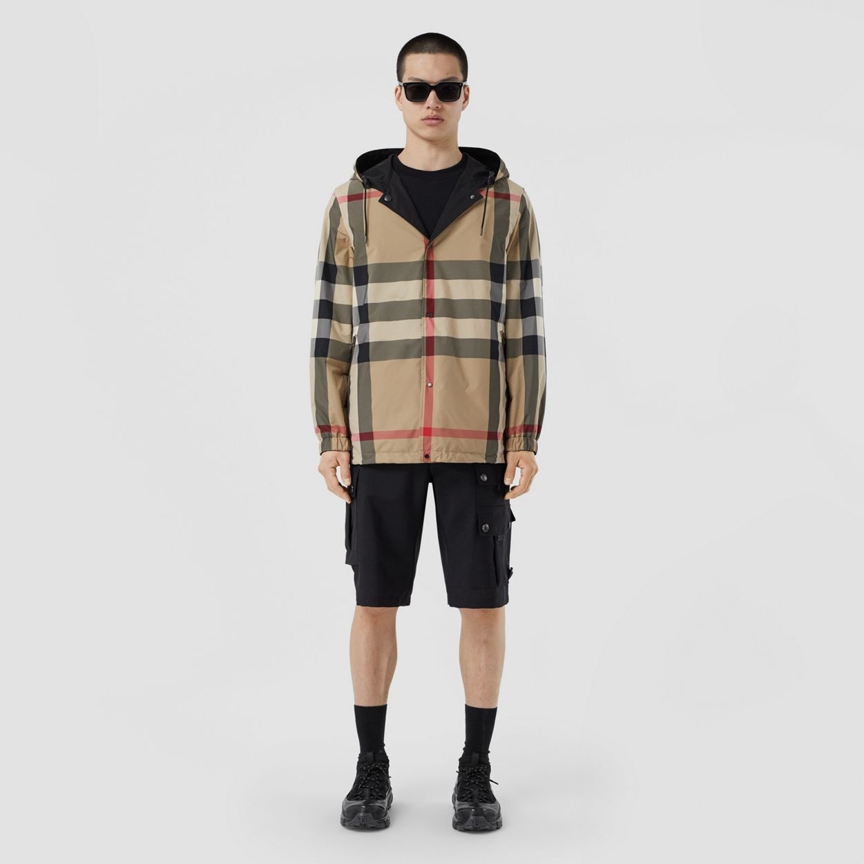 Reversible Check Hooded Jacket - 1