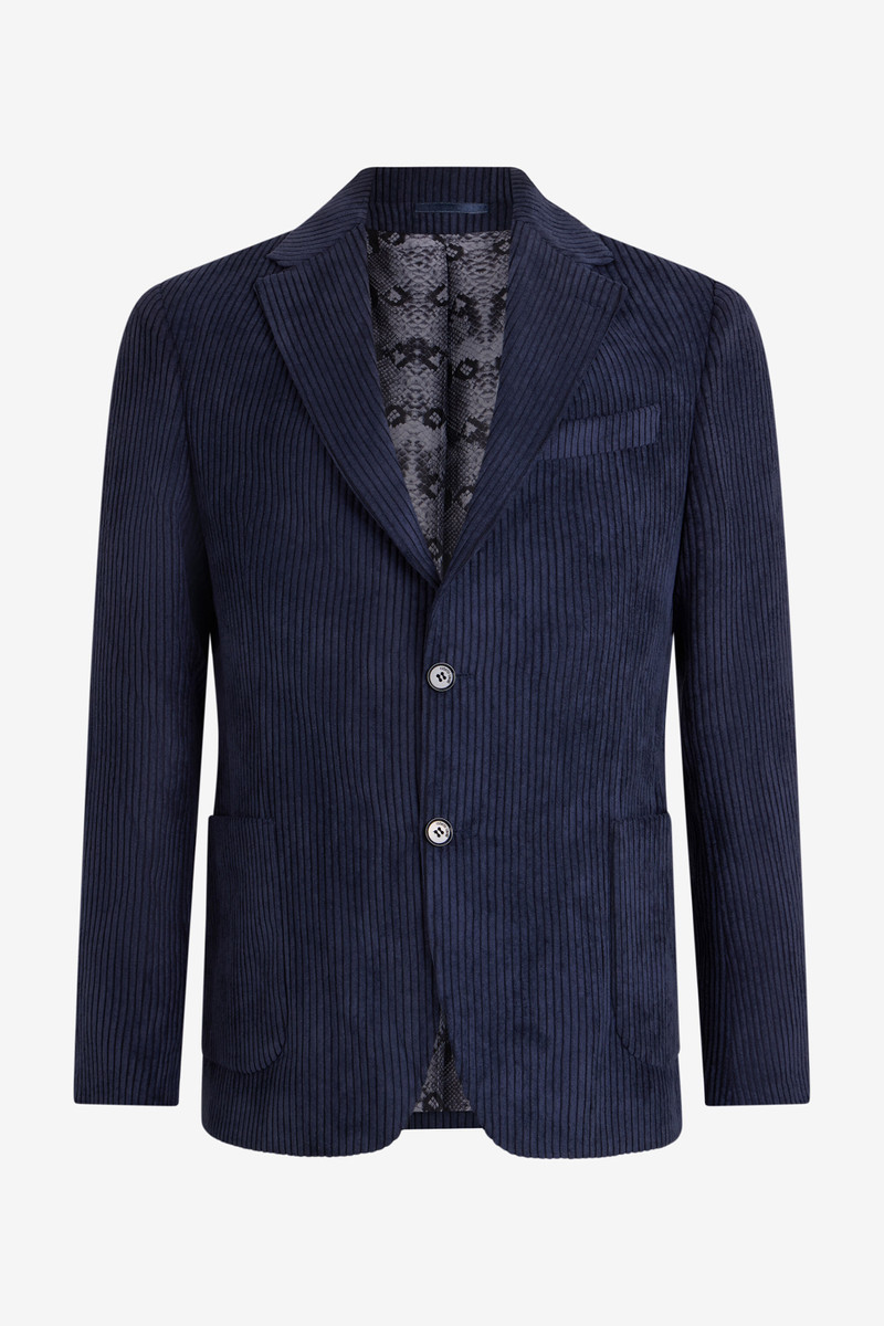 Navy Blue Ribbed Jacket 1