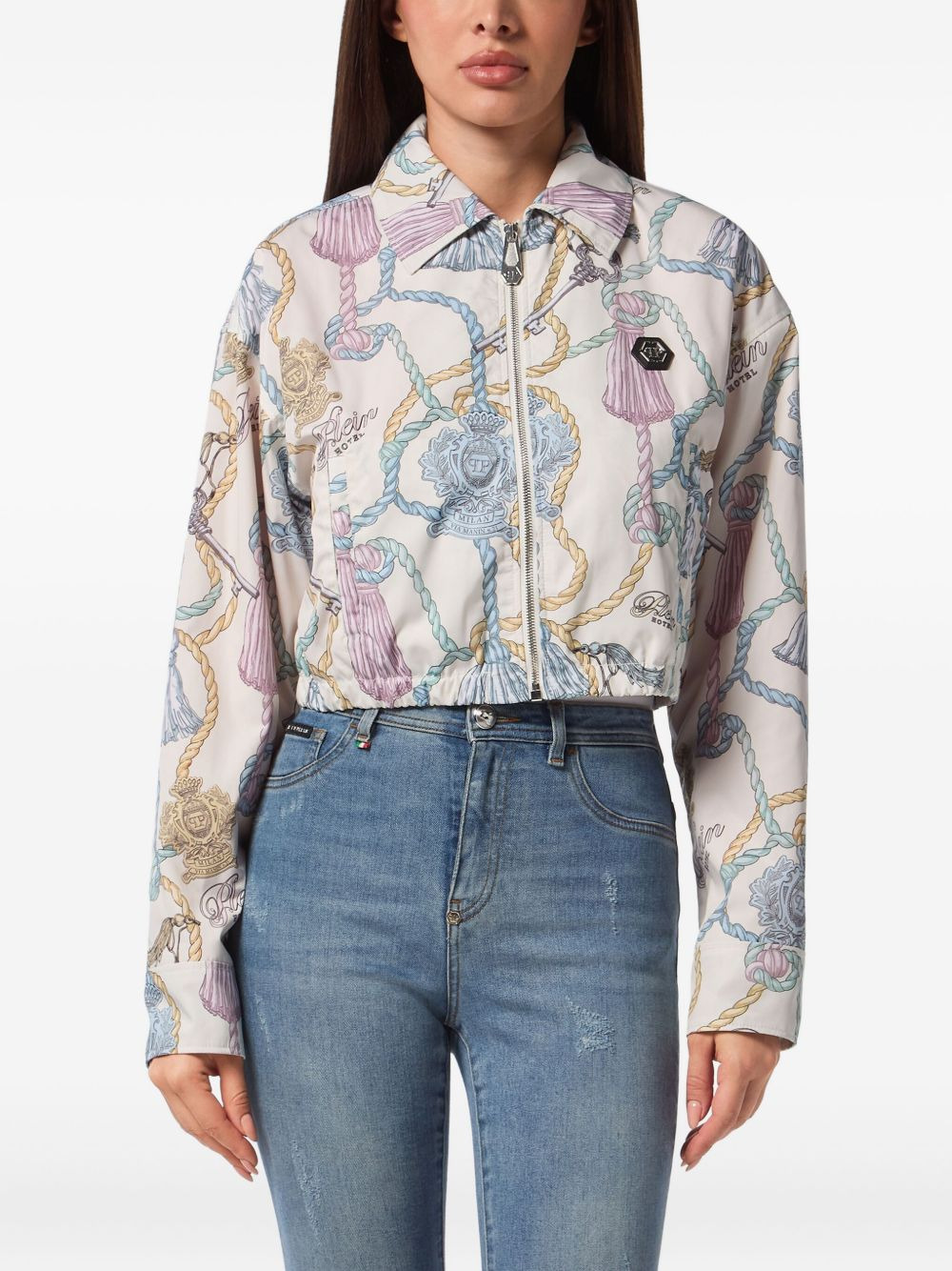 tassel-print jacket - 2