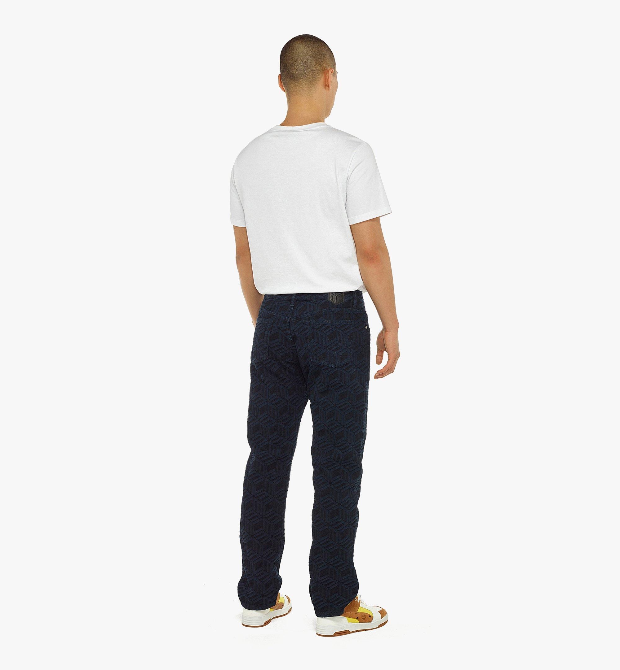 Men’s Cubic Monogram Denim Jeans in Sustainable Cotton - 4