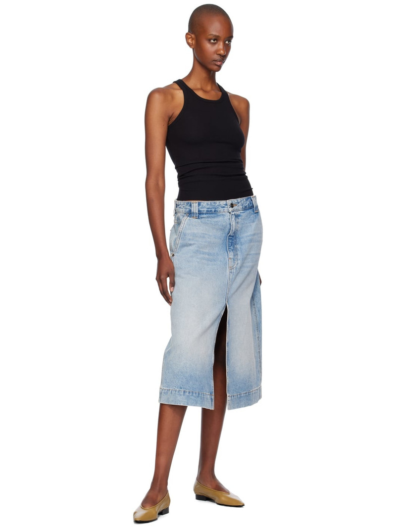 ÉTERNE Black High Neck Fitted Tank Top outlook