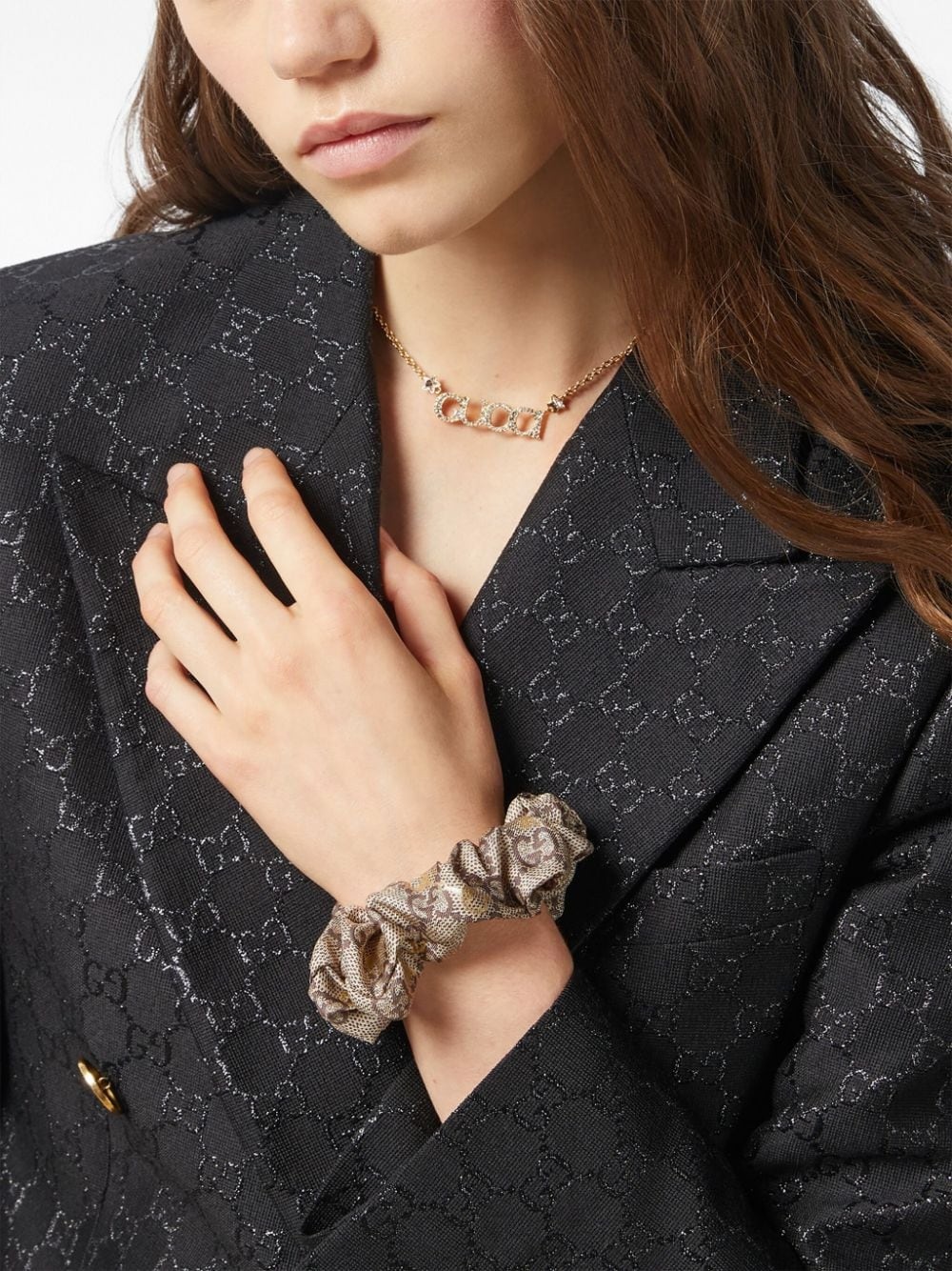 GG silk scrunchie (set of two) - 5