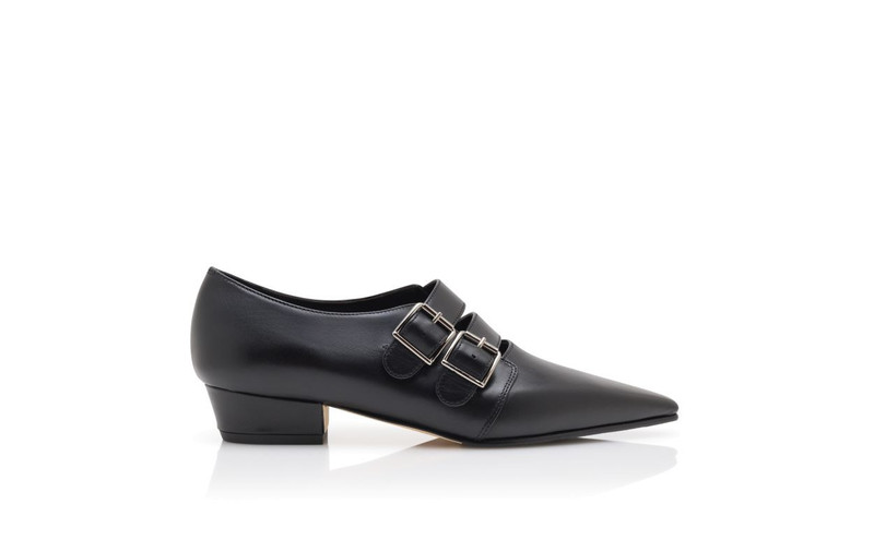 Black Calf Leather Shoe Booties 1