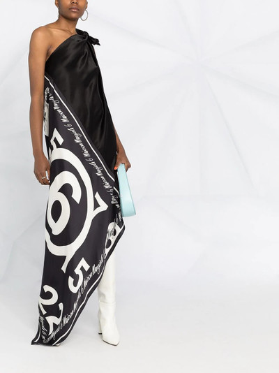 MM6 Maison Margiela one-shoulder scarf dress outlook