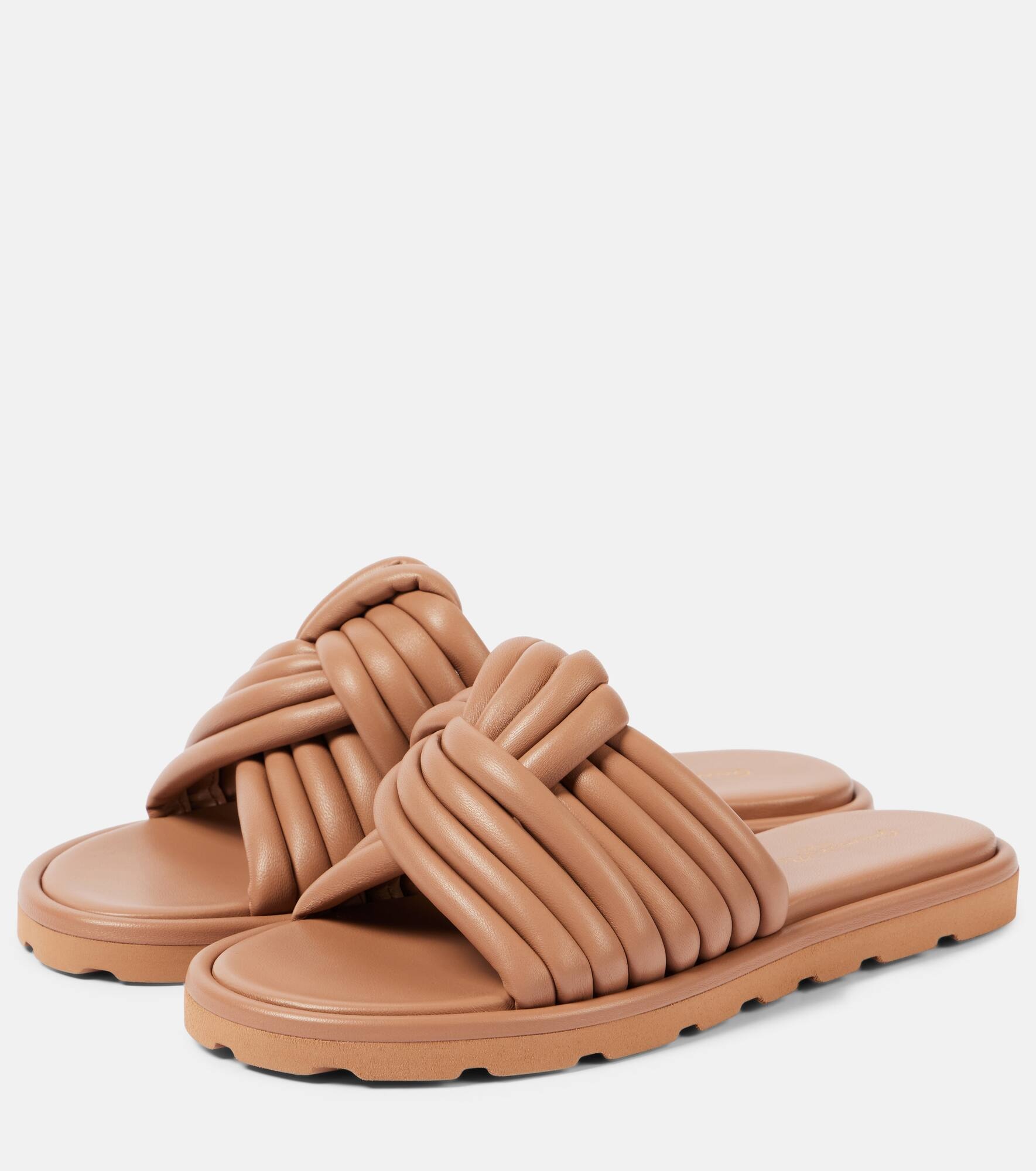 Ottavia leather slides - 5