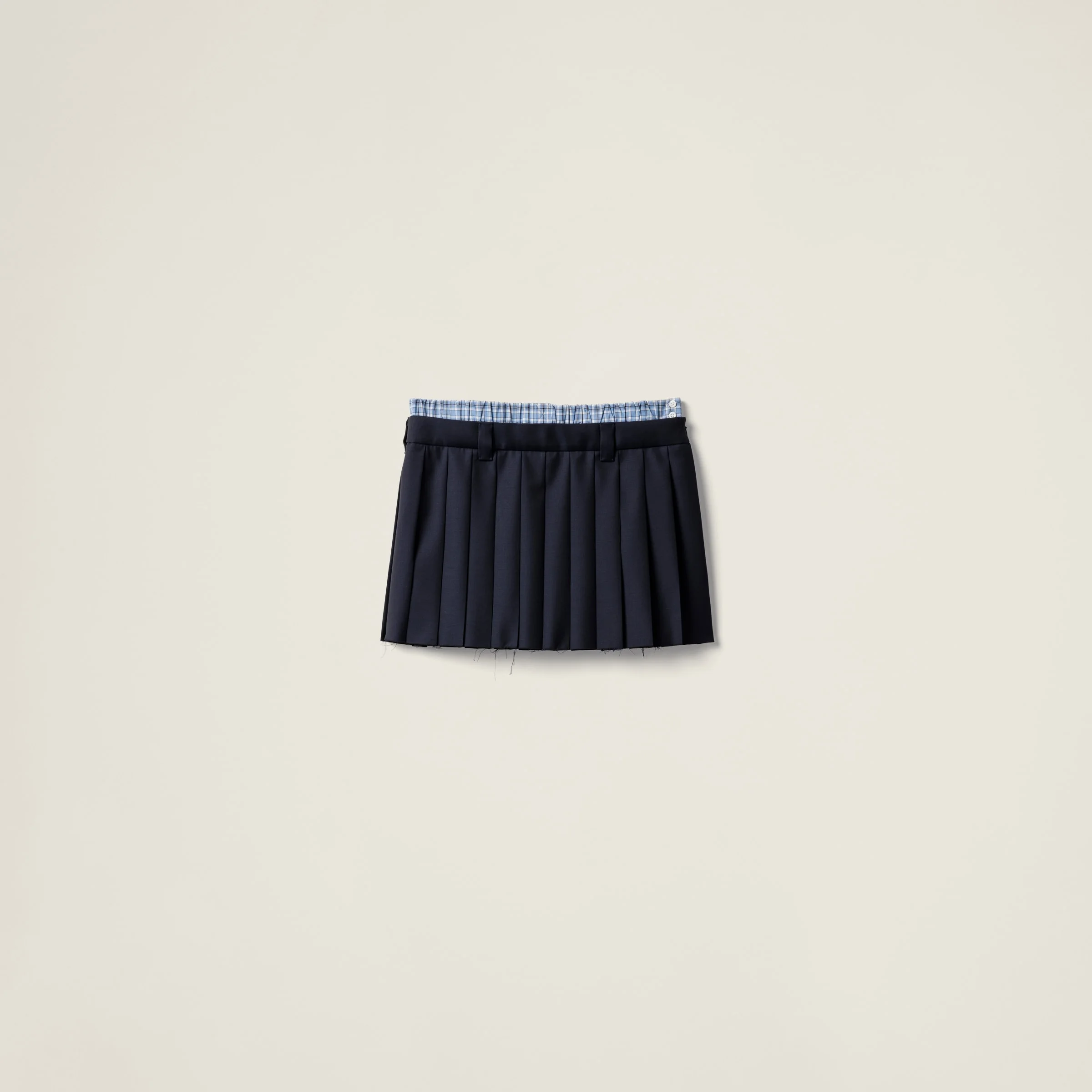 Pleated batavia miniskirt - 1