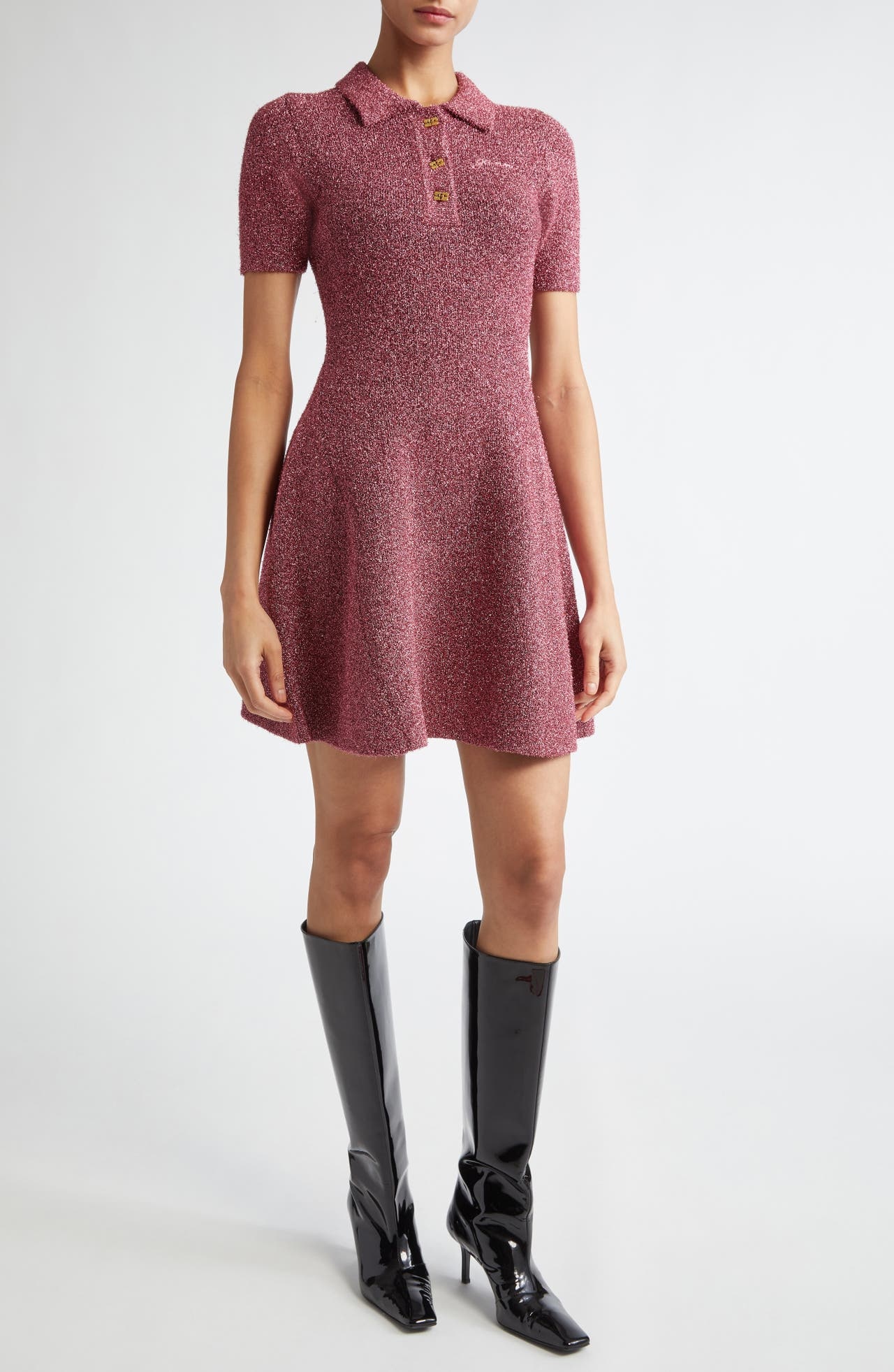 ganni glitter knit dress GANNI Glitter Knit Strap Dress