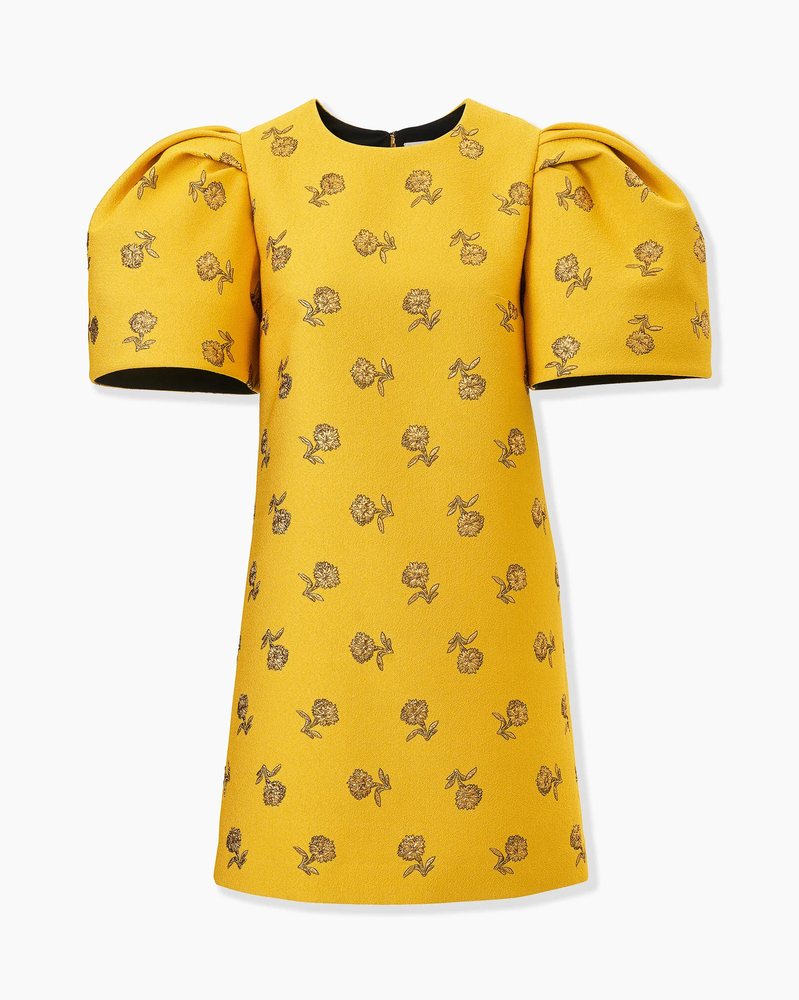 Carnation Jacquard Bell-Sleeve Shift Dress - 1