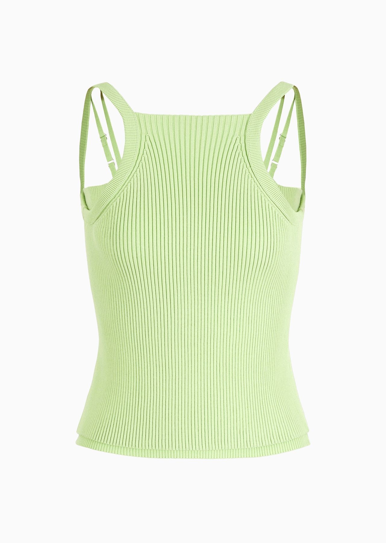 Emporio Armani Sustainability Values Capsule Collection viscose blend rib-knit tank top - 1