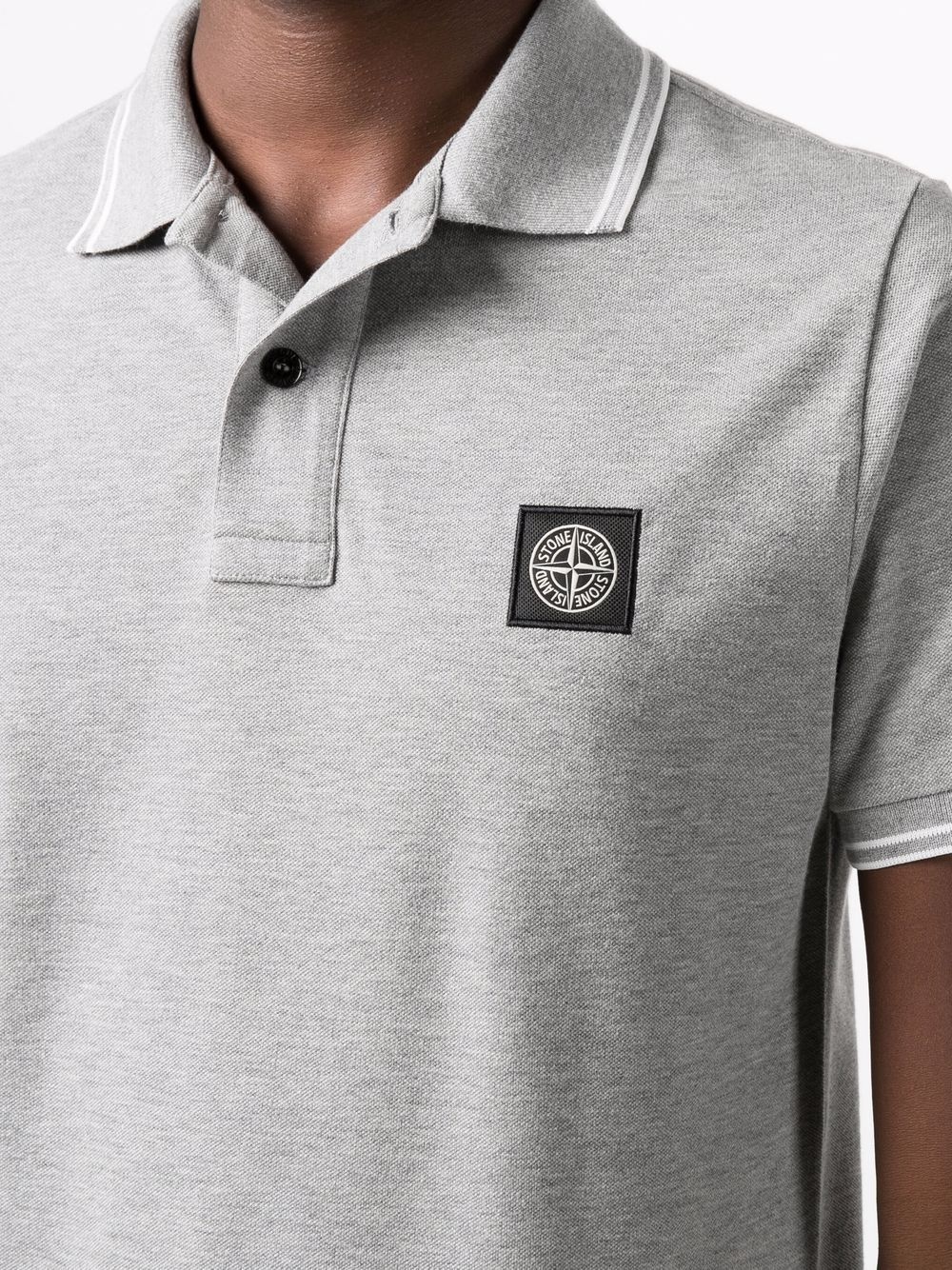 logo-patch polo shirt - 5