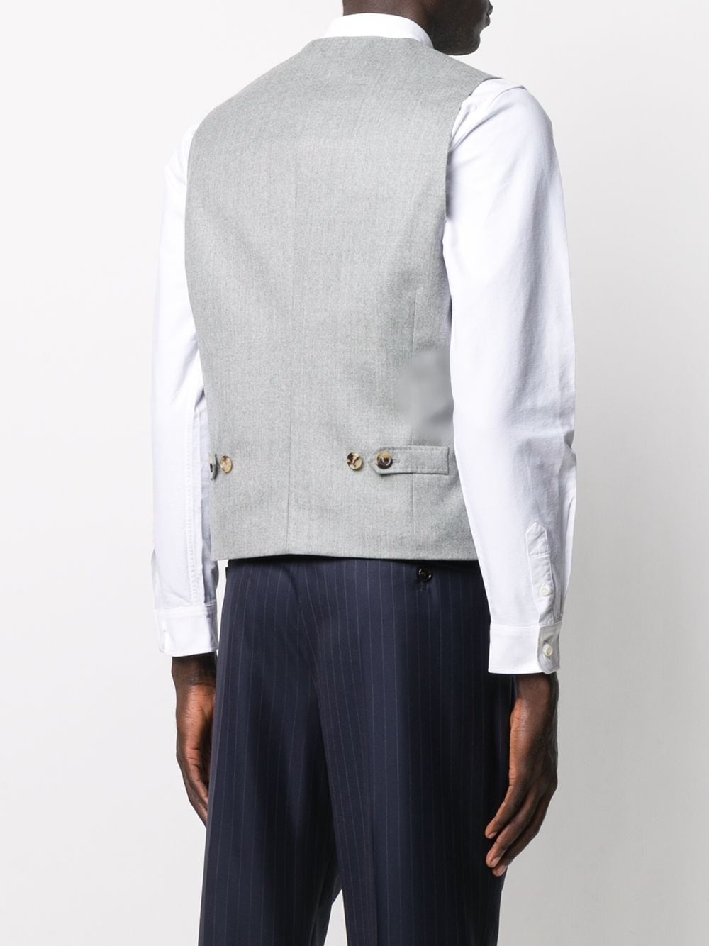 single-breasted wool waistcoat - 4