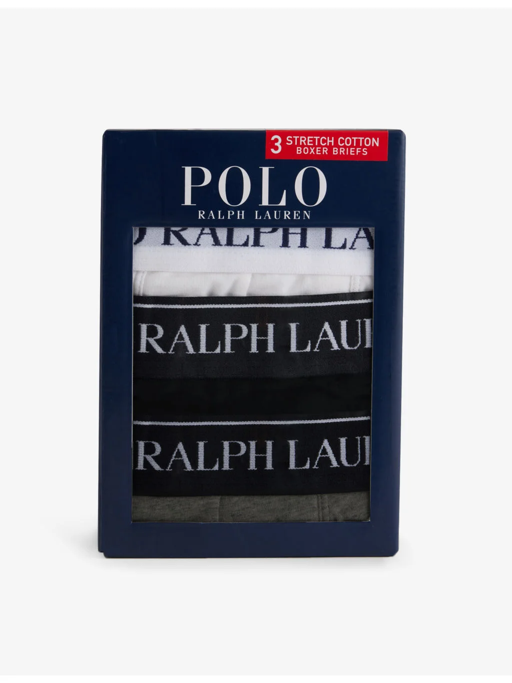 Logo-waistband mid-rise pack of three stretch-cotton boxer briefs - 1