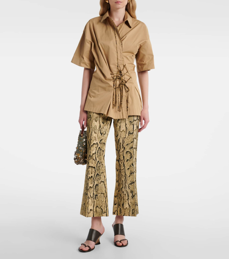 Dries Van Noten Leather wedge mules outlook