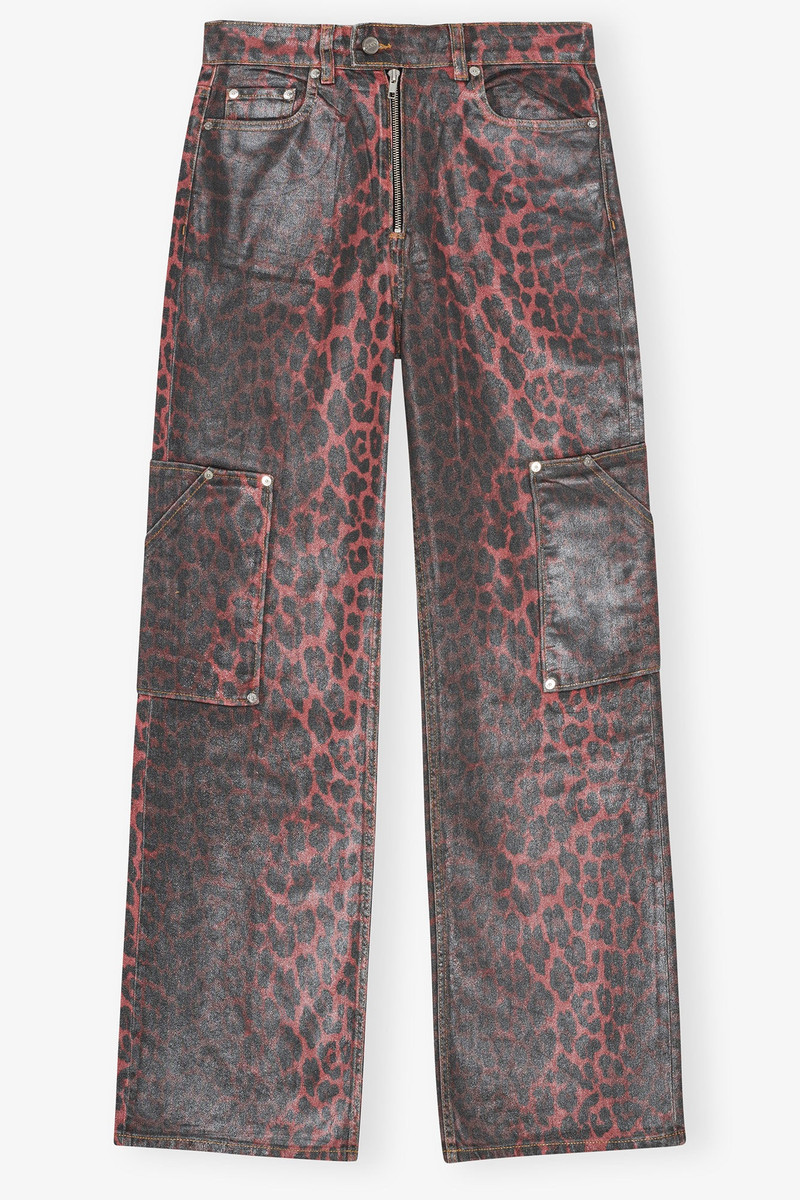 RED FOIL DENIM ANDI CARGO JEANS 1