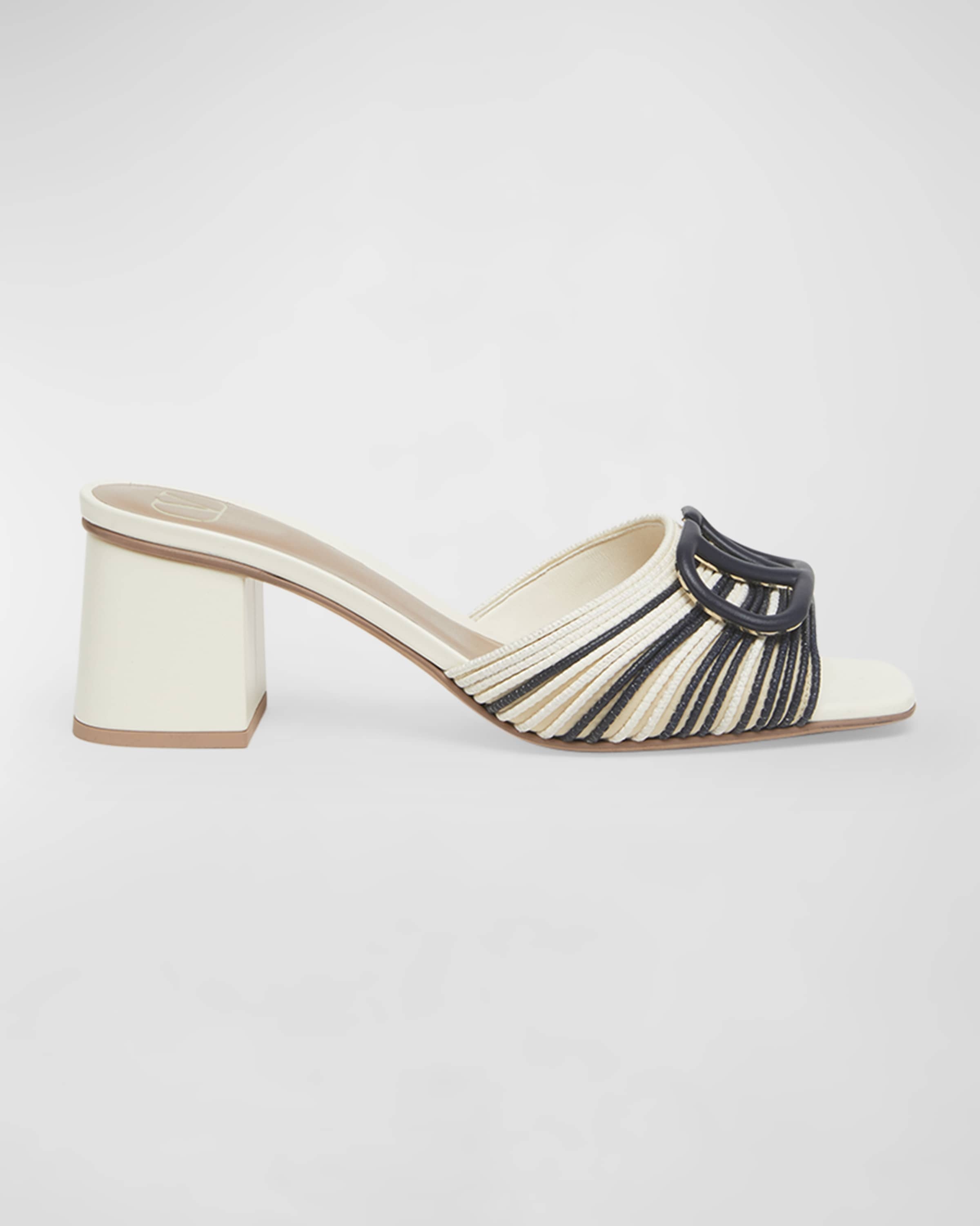 VLogo Bicolor Multi-Strap Slide Sandals - 1