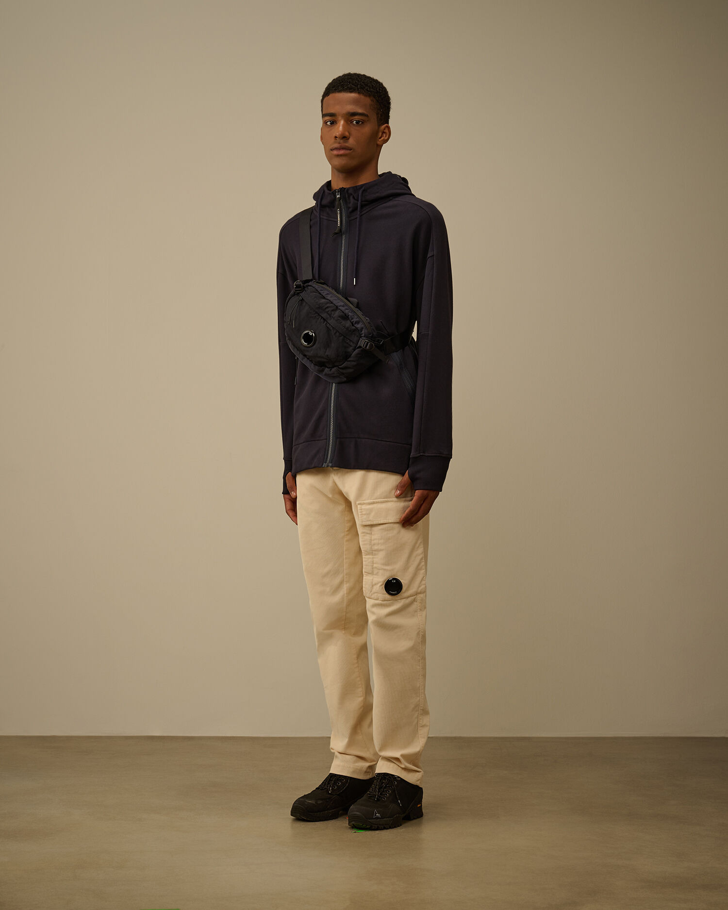 Diagonal Raised Fleece Goggle Sweatshirt - 2