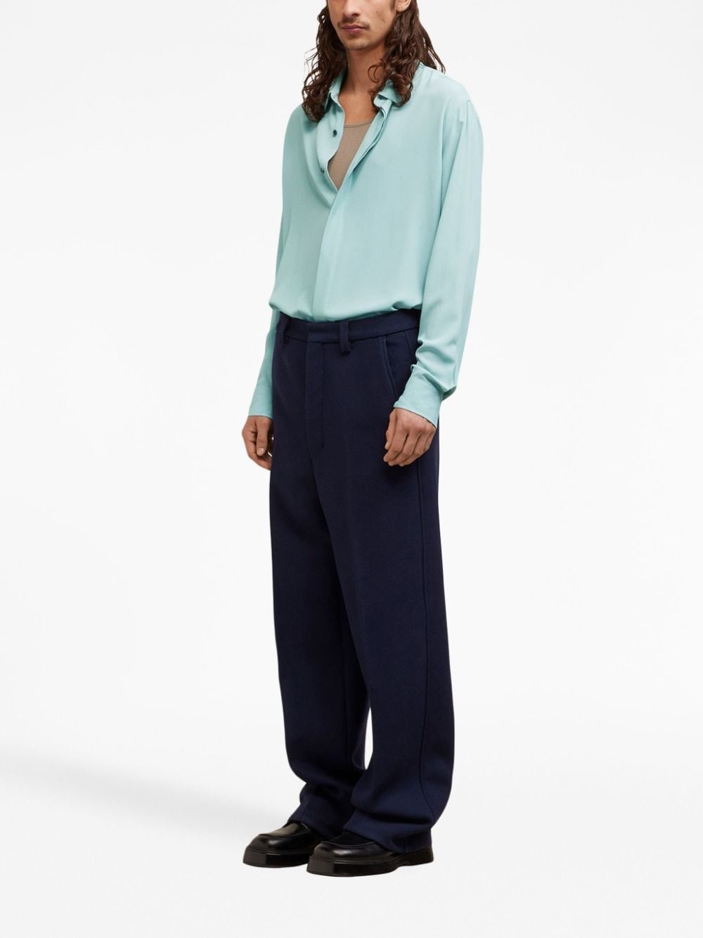 button-up crepe shirt - 2