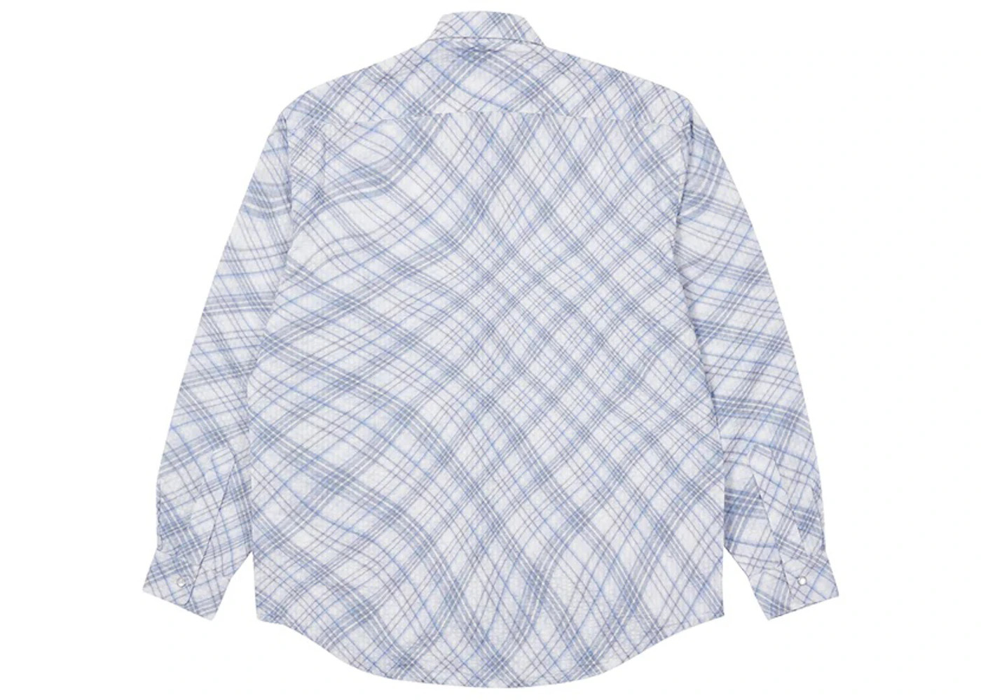 Palace Warp Check Shirt Blue - 2