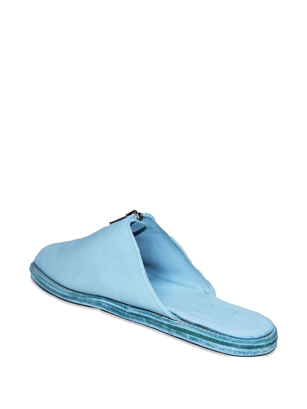 zip-detail leather mules - 4