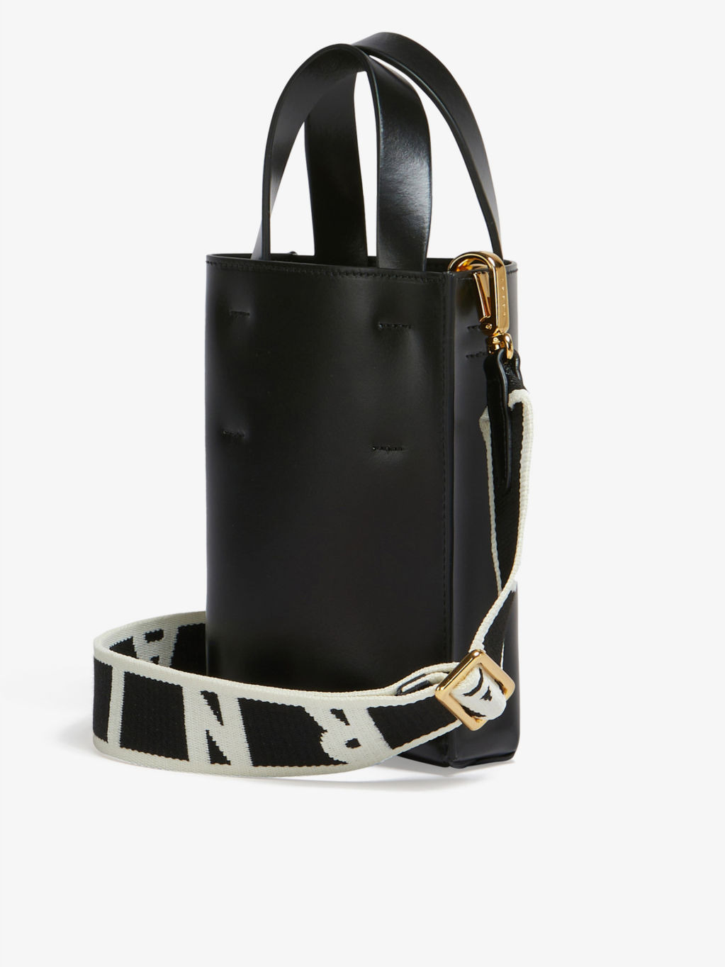 Brand-print leather tote bag - 4