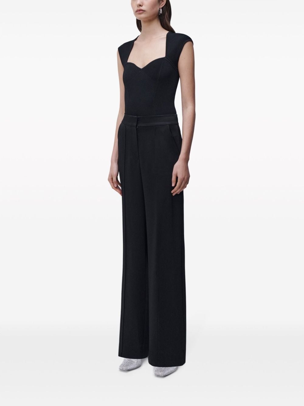 Kyra high-waisted crepe trousers - 3