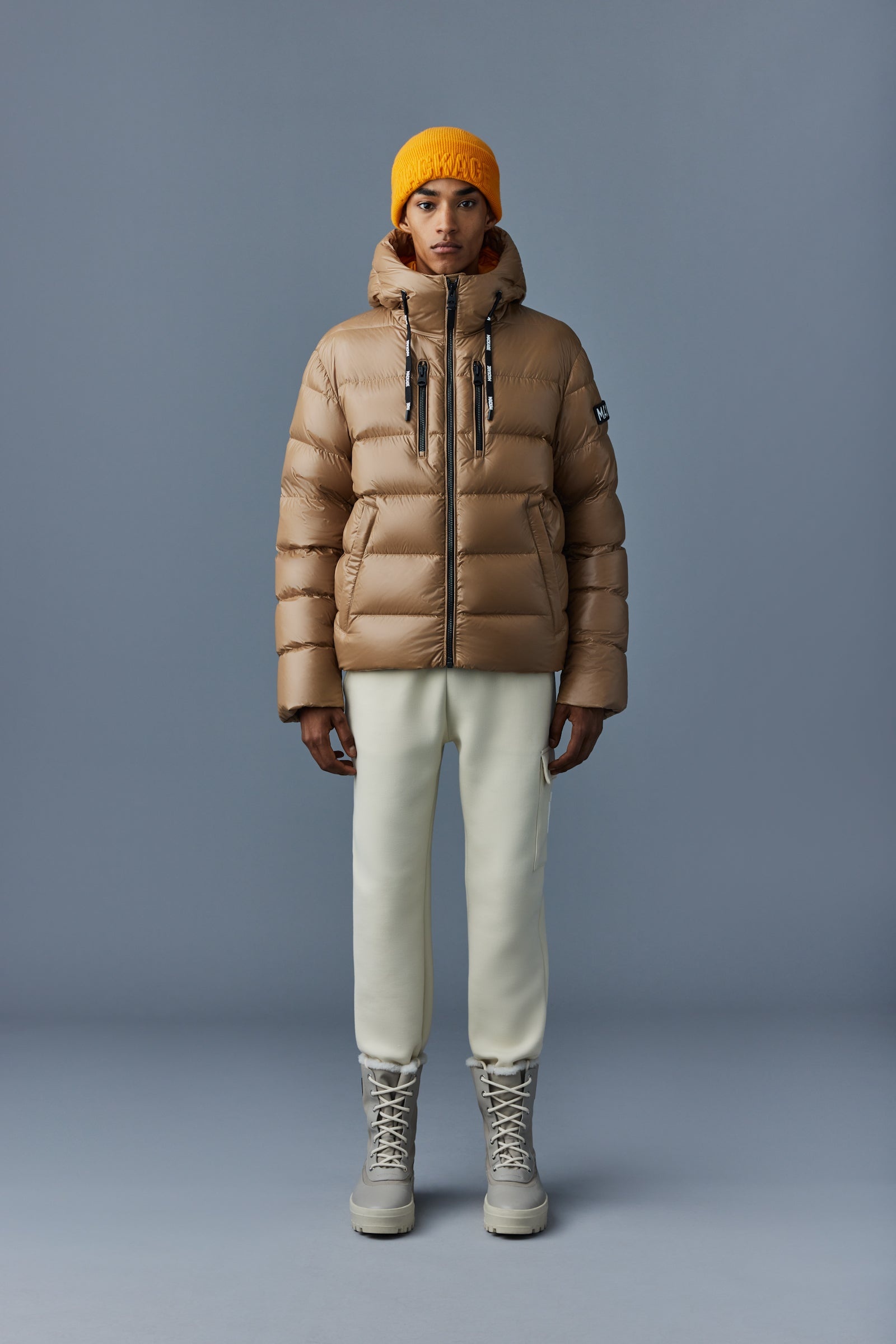 VICTOR lustrous light down jacket with hood for men - 2