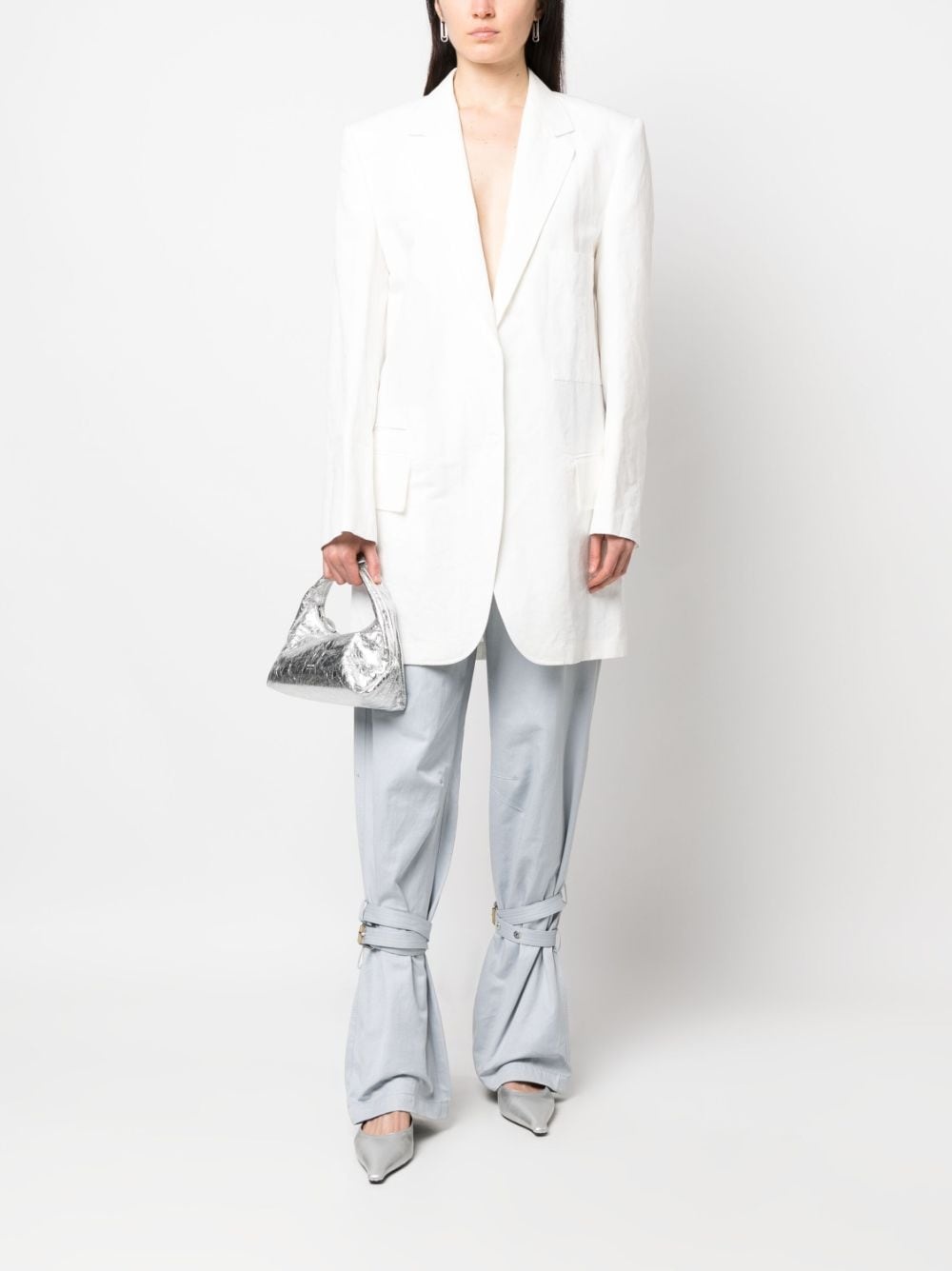 oversized single-breasted blazer - 2