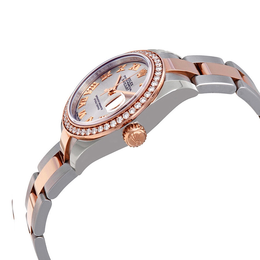 Rolex Datejust Sundust Dial Automatic Ladies Steel and 18K Everose Gold Oyster Watch 279381SNRO - 2