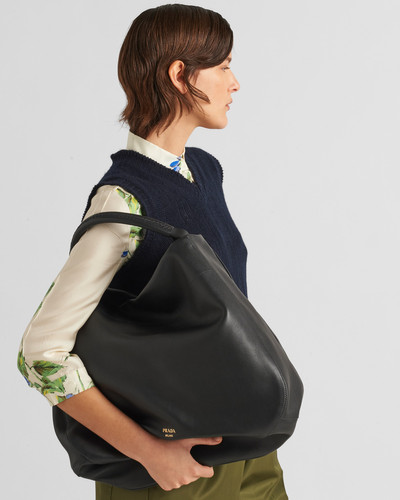 Prada Large leather shoulder bag outlook