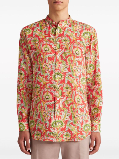 Etro floral-print button-up shirt outlook